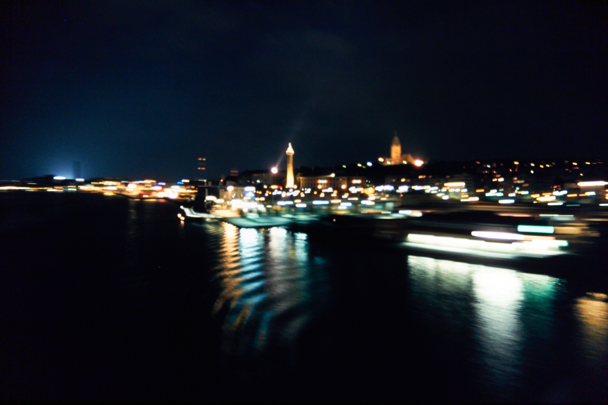 Brücke in Göteborg bei Nacht