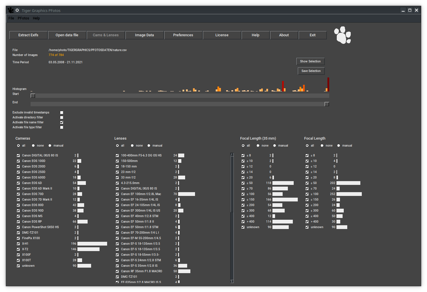 Exclusion of files with certain defined names